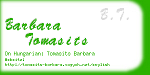 barbara tomasits business card